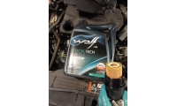Ford Focus 1,5 TDCI  замена масла в двигателе Wolf 0w20, фильтр масляный, воздушный, топливный, салона